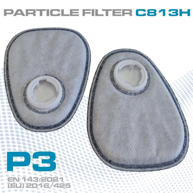 Filtru profesional de particule P3 pentru mască respiratorie destinată lucrărilor de vopsire și șlefuire