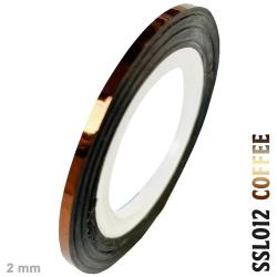 bandă adezivă cu dungi, cromată și holografică, rolă 2mm x 20m