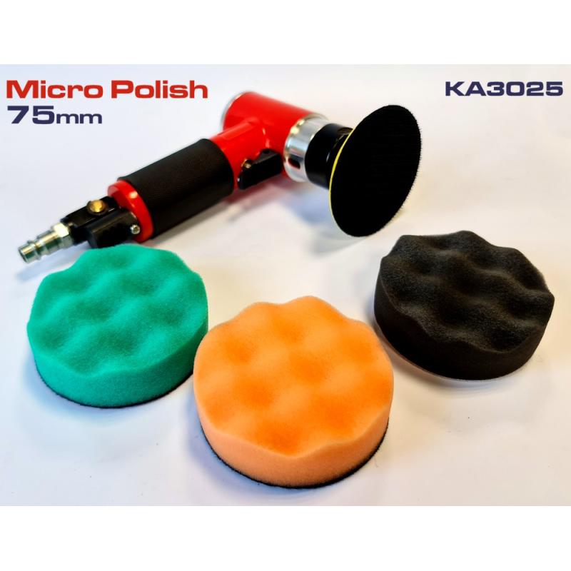 Mini polizor pneumatic 75 mm cu placa si spume