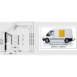 Lampa infrarosu pentru caroserie mobila 3000W – cu brat mobil si control
