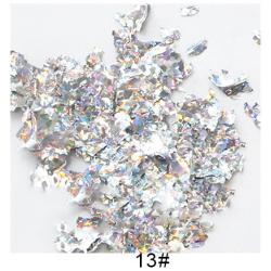 Foi metalice de fulgi - 10 culori x 5 grame.