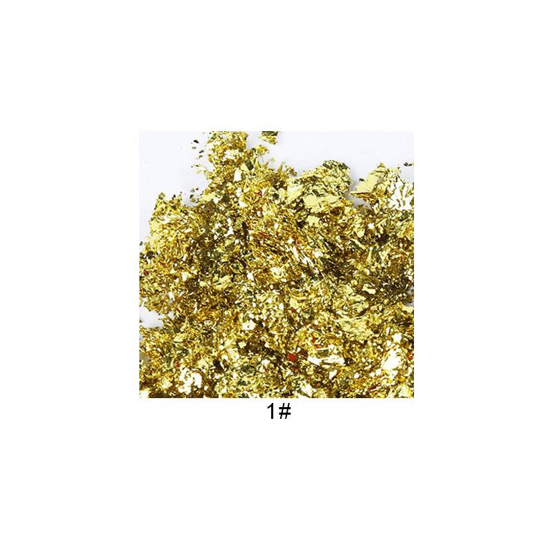 Foi metalice de fulgi - 10 culori x 5 grame.