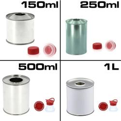 Recipiente metalice cilindrice pentru vopsele 150ml-250ml-500ml-1L