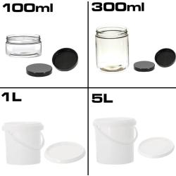 Borcane de plastic cu capac de la 100 ml la 5 litri