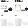 Borcane de plastic cu capac de la 100 ml la 5 litri