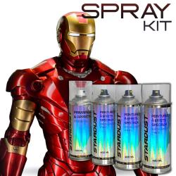 Kit de vopsire pentru a vopsi IRON MAN în roșu și auriu – Aerosol sau aerograf