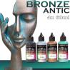 vopsea bronz cu efect patinat -  set complet acrilic