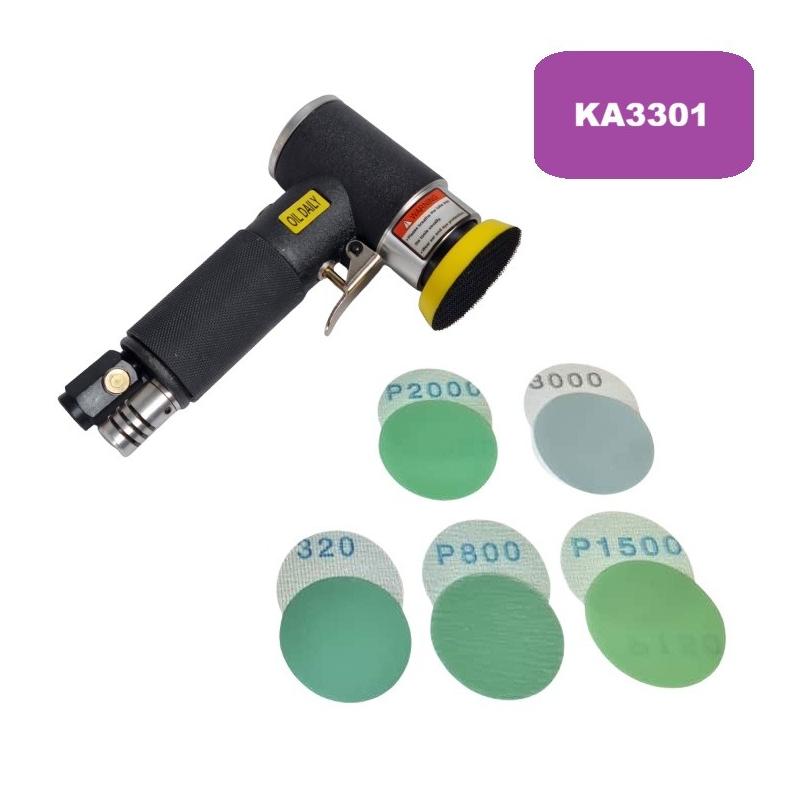KA3301 Mini șlefuitor excentric pneumatic de 50 mm cu 50 de mini discuri